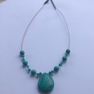 Handcrafted 17 inch turquoise necklace